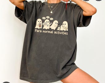T-shirt voor paranormale activiteiten, grappig spookleraar-T-shirt, Halloween-T-shirt voor paraprofessionals, griezelig seizoen-T-shirt, Comfort Colors®-shirt