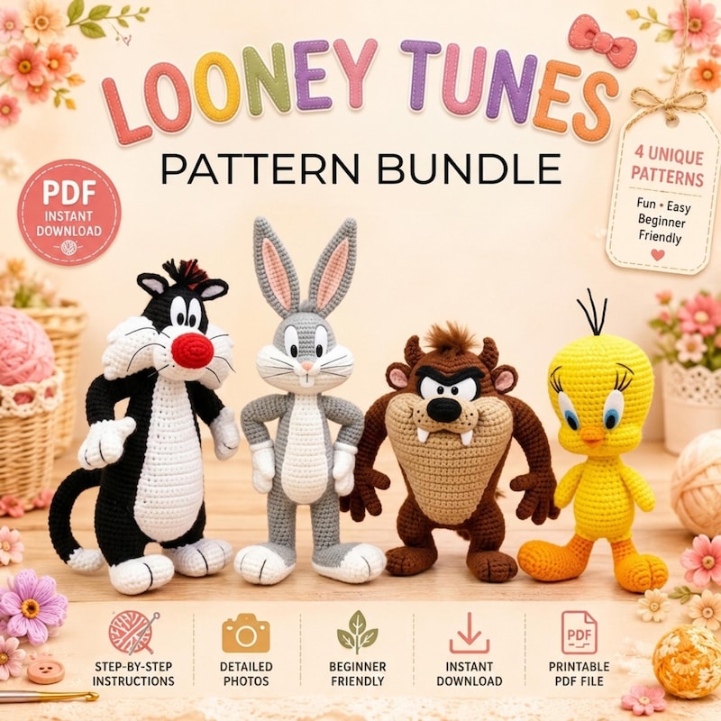 Crochet Insect Pattern Loony tunes pullover - Etsy.de