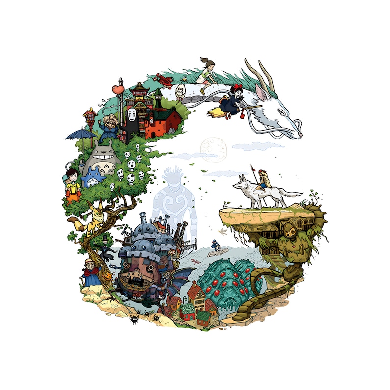 Ghibli Anime PNG Ghibli Anime Svg Studio Cutting Files for - Etsy