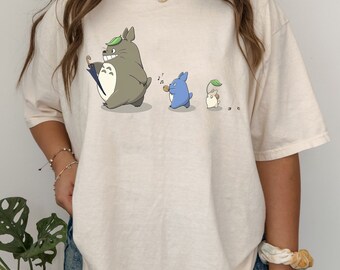 Chemise Totoro Mon voisin couleurs confort, chemise Studio Ghibli, chemise dessin animé Ghibli, sweat-shirt, sweat à capuche, chemise Totoro, chemise Hayao Miyazaki