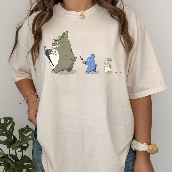Comfort Colors My Neighbour Totoro Shirt, Studio Ghibli Shirt, Ghibli Cartoon Shirt, Sweatshirt, Hoodie, Totoro Shirt, Hayao Miyazaki Shirt