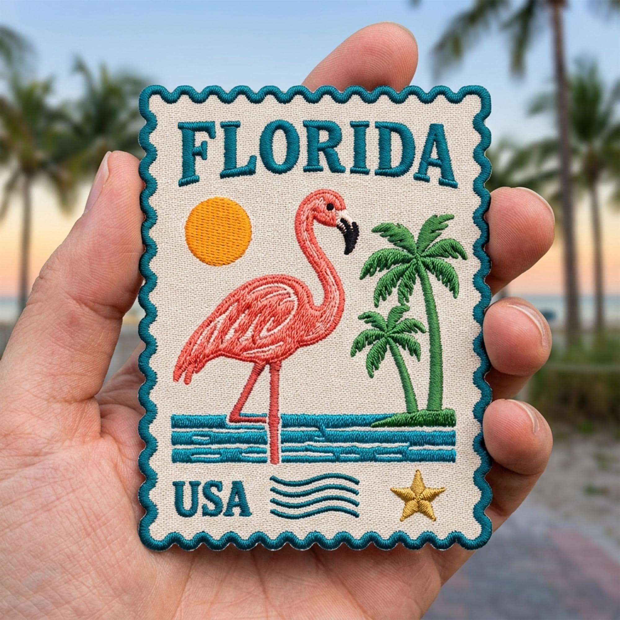 Flamingo Vintage Embroidered - Etsy