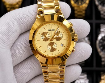Vintage Rado Balboa V Great Automatic Date Function Gold Dial 36mm