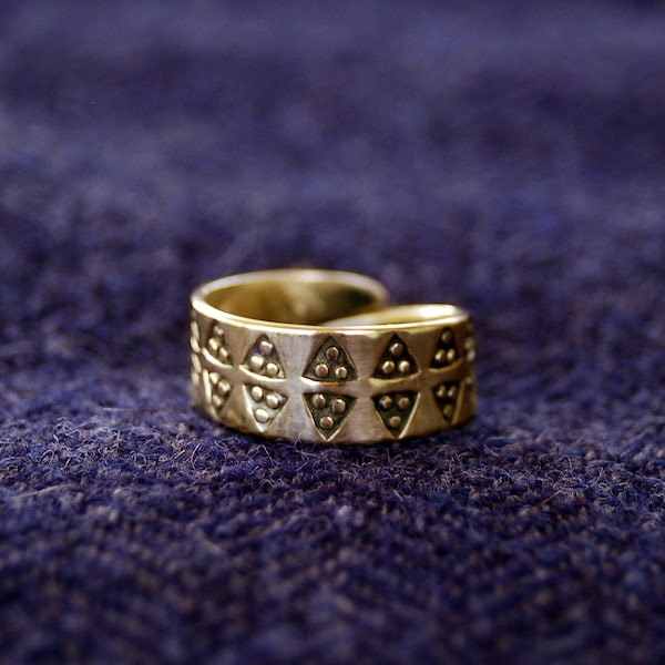 14K Gold (Yellow or White) Viking Ring - Smal