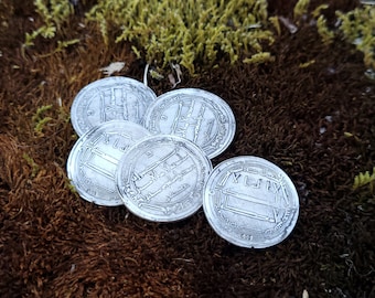 Réplica de plata fina del dírham abasí