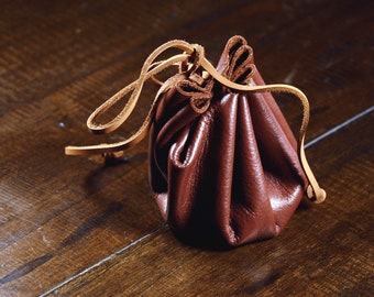 Leather Drawstring Belt Pouch - Hedeby (Made To-Order)