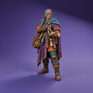 Ironbraid Field Cartographer STL | 32mm Cartographer Miniature | Fantasy RPG Tabletop Figure | 3D Printable STL