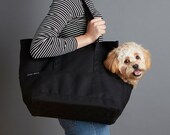 Canvas Pet Tote Black - Dog Carrier