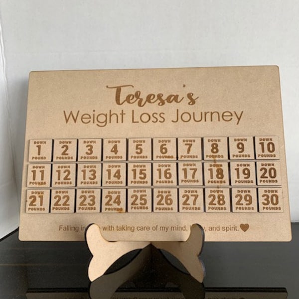 Weight Loss Countdown, Personalized Weight Loss Countdown, Pounds lost, Weight Loss Chart, Weight loss tracker