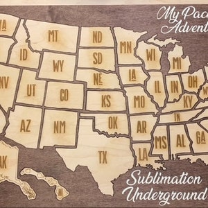United States Map Decorative Sign Track Your Travels Map Learning Map