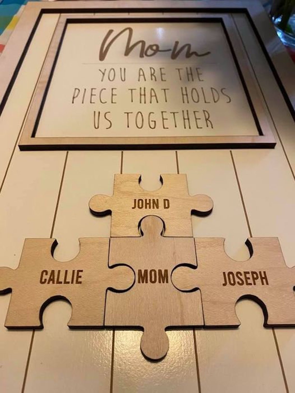 Mom You Are the Piece That Holds Us Together Puzzle Pieces - Etsy