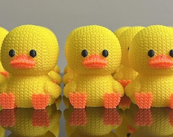 Knitted Texture Cruising Ducks 3D Printed Mini Ducks for Cruise Hide & Seek  2 Inch PLA Ducks Cruise Ducks for Hiding Cute Cruise Gift