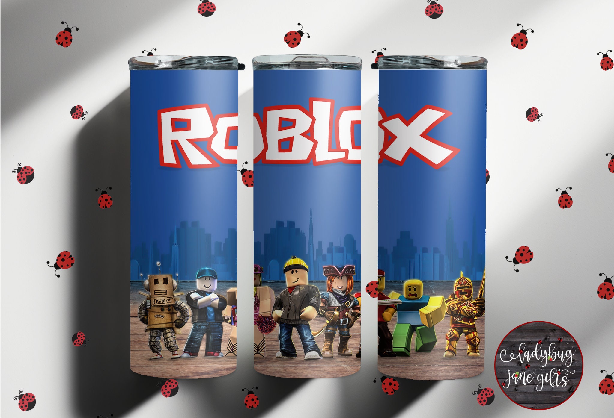 Customized Roblox Tumbler Smirking Face Gift Tumbler 