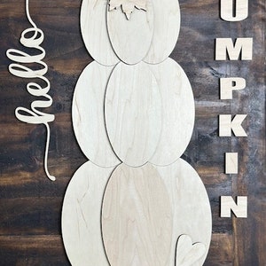 Hello Pumpkin Porch Leaner - DIY Bare Wood Blanks