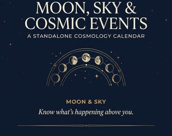 2027 Moon and Sky, Cosmic Events Digital Calendar | UK and Northern Hemisphere