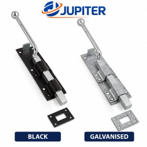 Traditional Monkey Tail Gate Bolt, Heavy Duty Drop-Down Door Hardware (12-36 Inch)