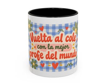 Back to School Mug with the Best Teacher in the World | Accent Coffee Mug