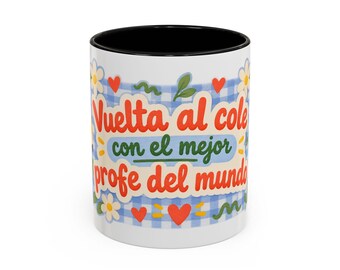 Back to School Mug with the Best Teacher in the World | Accent Coffee Mug