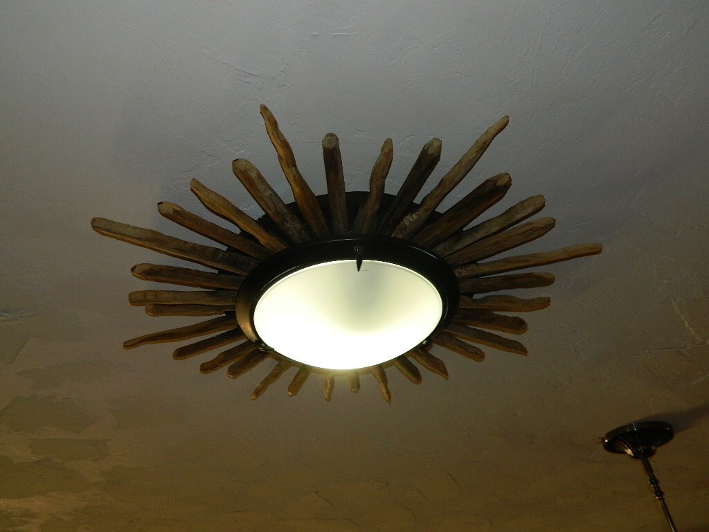 Home Light Sconce Saguaro Cactus Rib Sunburst Light Fixture