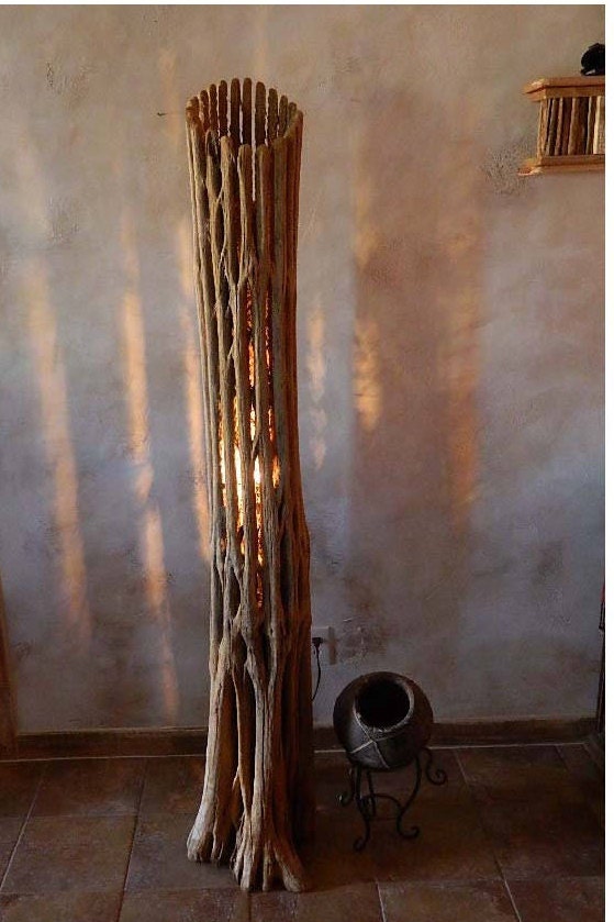 Home Decor Floor Lamp Southwestern Saguaro Cactus Rib Trunk Etsy