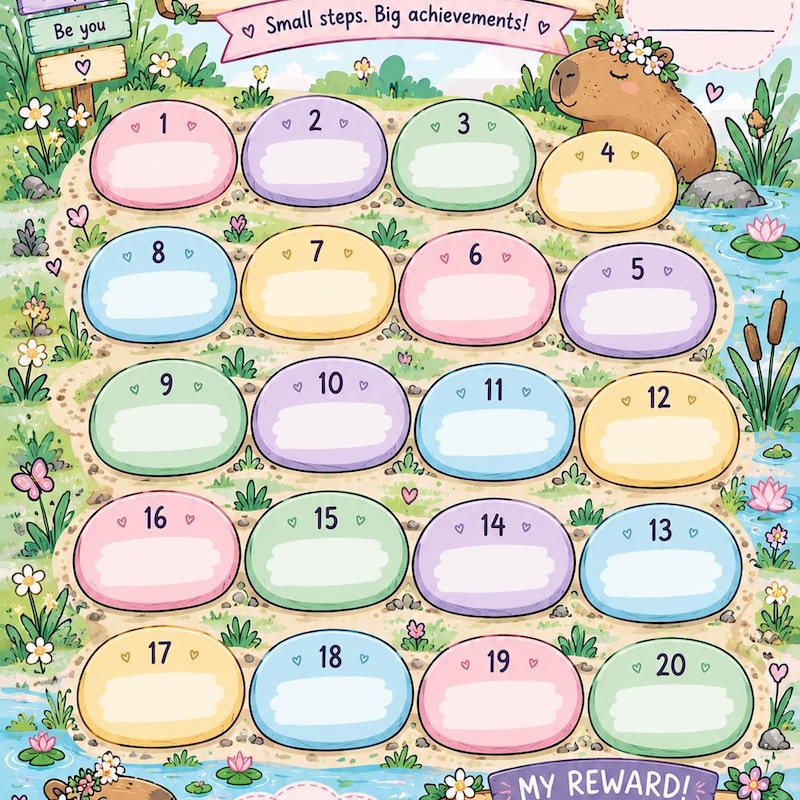 Capybara Reward Chart - Etsy