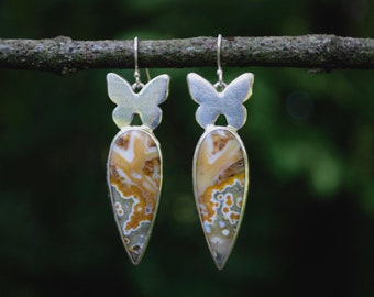 Ocean Jasper Butterfly Earrings