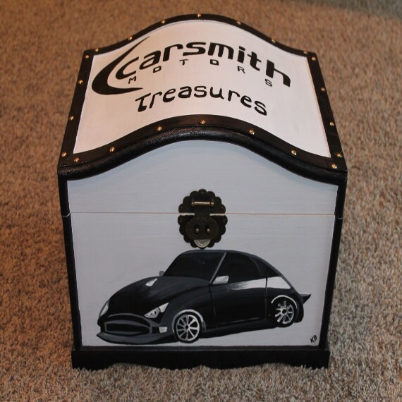 Items similar to Car Dealership Custom Logo Treasure Trunk for Kids