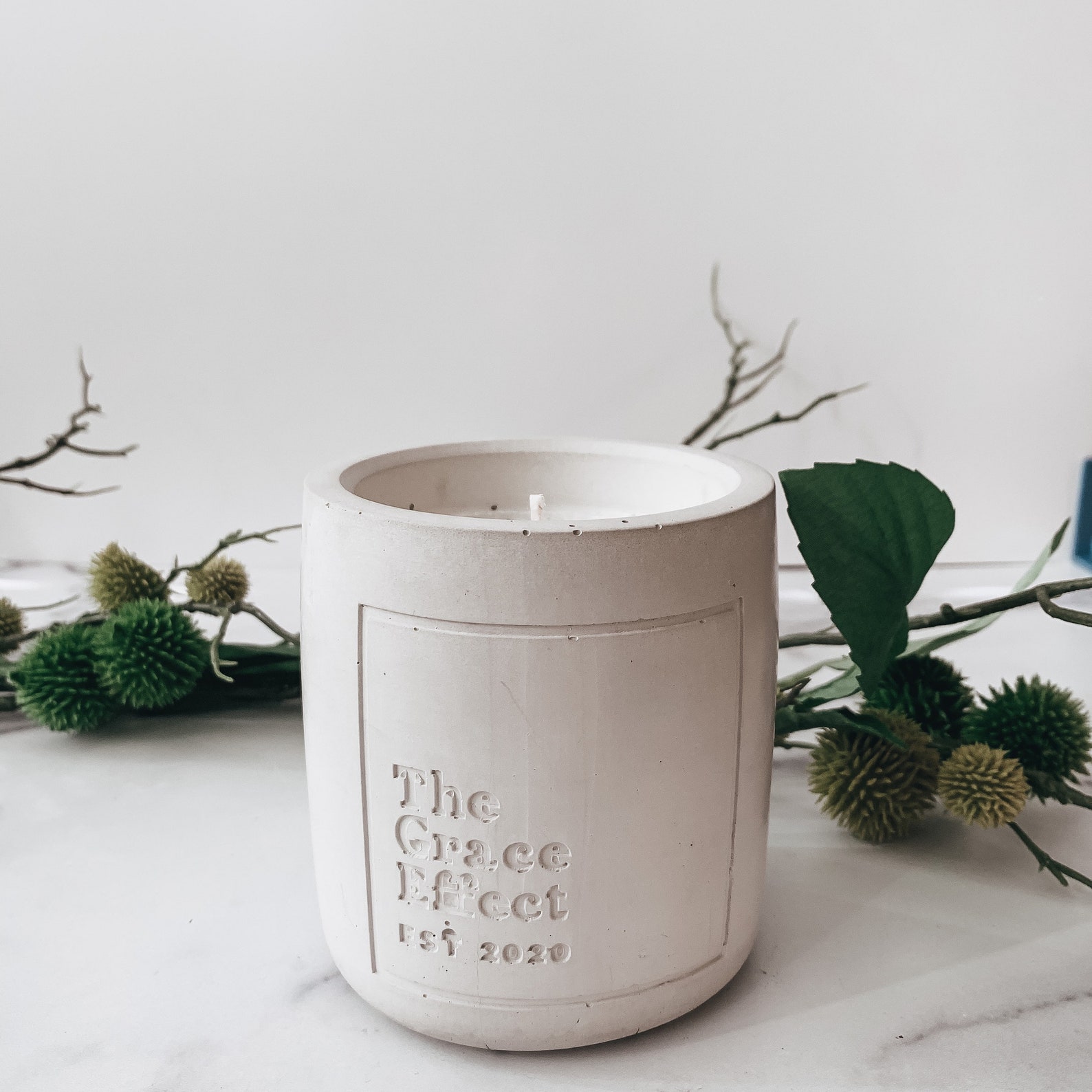 16oz Candle in Cement TGE Reusable Vessel Etsy