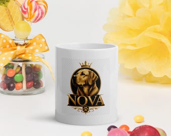 White glossy mug