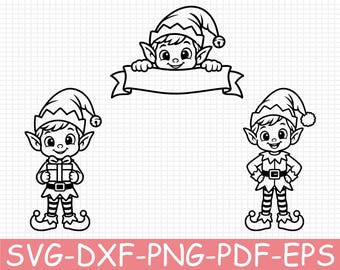 Elf Silhouette, Svg, Dxf, Png