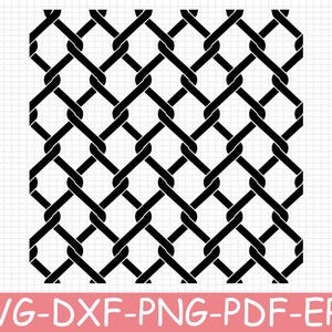 Seamless Black Chainlink Lattice Pattern Silhouette, Svg, Dxf, Png ...