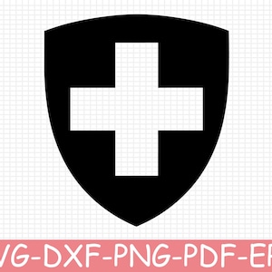 Swiss Coat of Arms Silhouette, Svg, Dxf, Png - Etsy