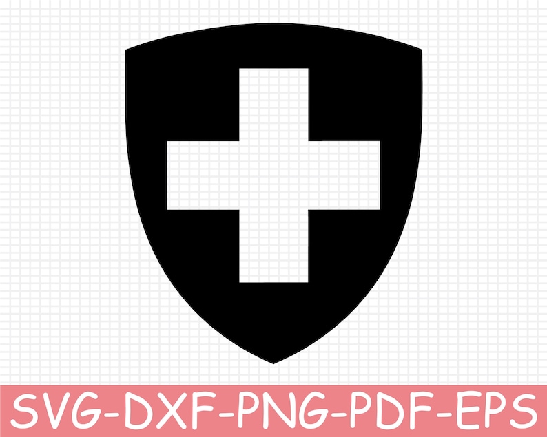 Swiss Coat of Arms Silhouette, Svg, Dxf, Png - Etsy