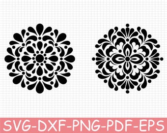 Talavera Circle Silhouette, Svg, Dxf, Png