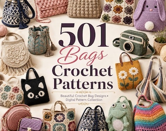501 Crochet Bag Patterns Bundle | Tote, Handbag, Purse Designs (Digital PDF)