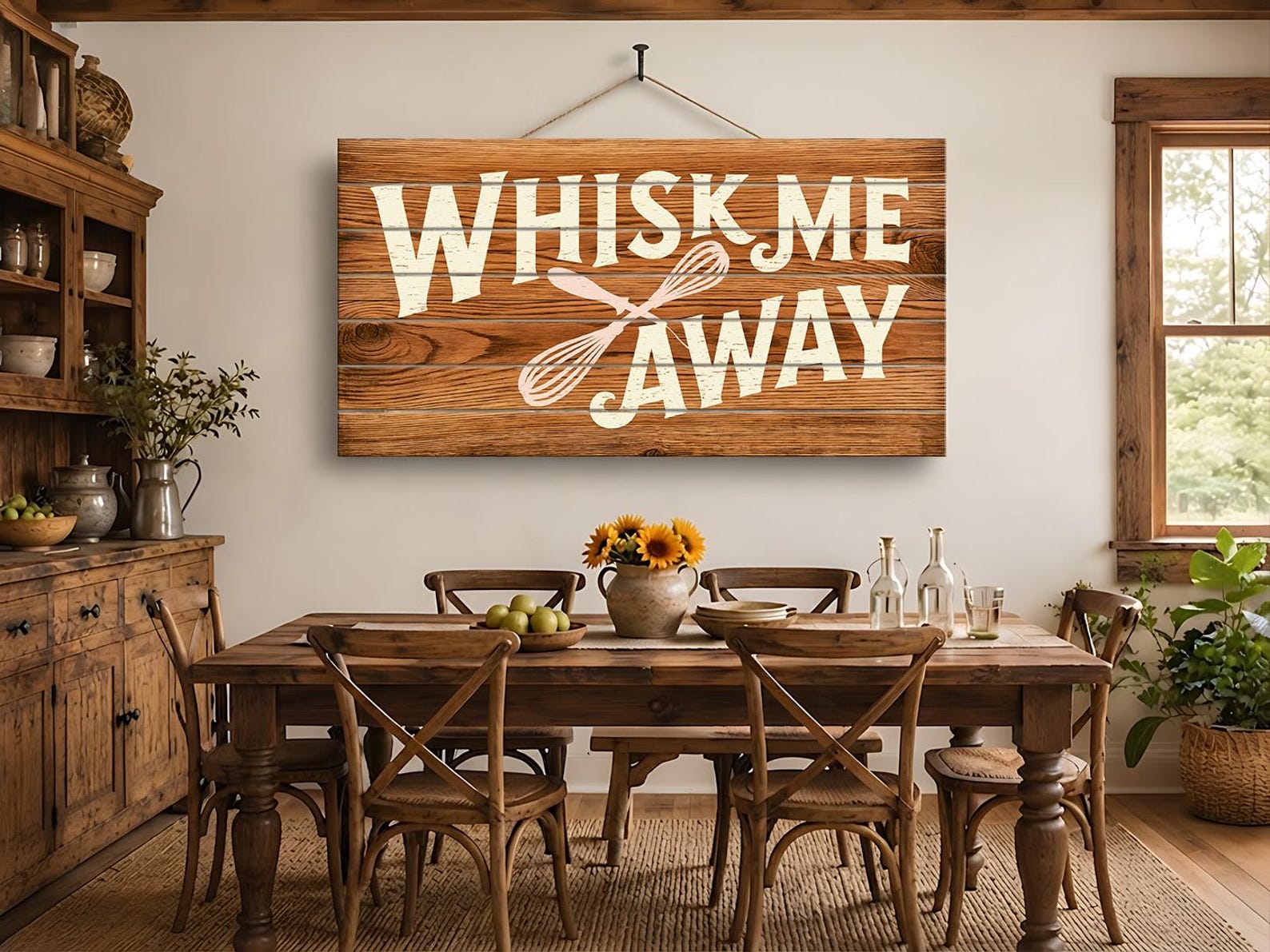 Rustic Sign Me Sign Whisk Me Away Sign, Rustic Baking Kitchen Wood Print Real Wood Wall Art ...