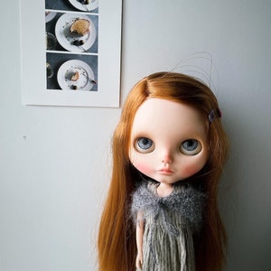 FREE SHIPPING/ Blythe Doll Outfit / 1/6 doll size / knit shawl / wool/sh-02 image 4