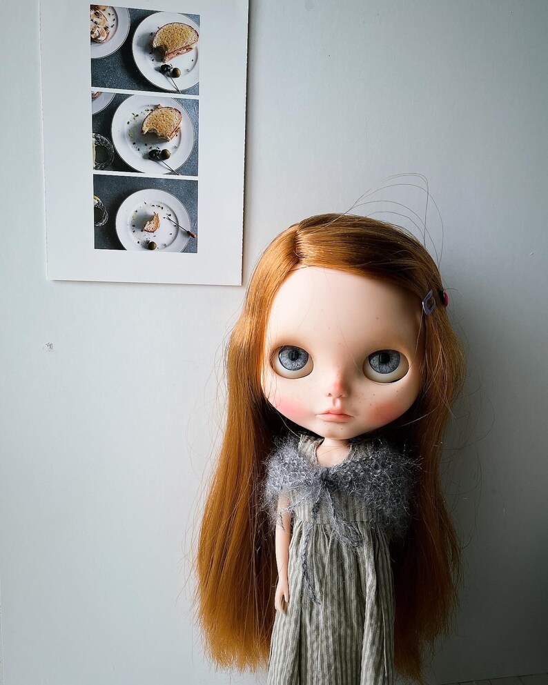 FREE SHIPPING/ Blythe Doll Outfit / 1/6 doll size / knit shawl / wool/sh-02 image 4