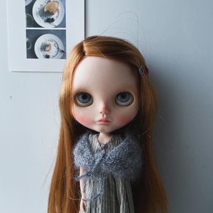 FREE SHIPPING/ Blythe Doll Outfit / 1/6 doll size / knit shawl / wool/sh-02 image 5