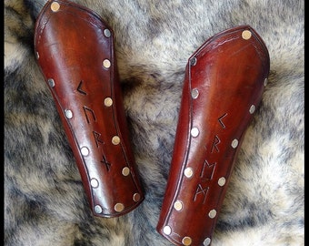 Runic Leather Bracers Leather Armor