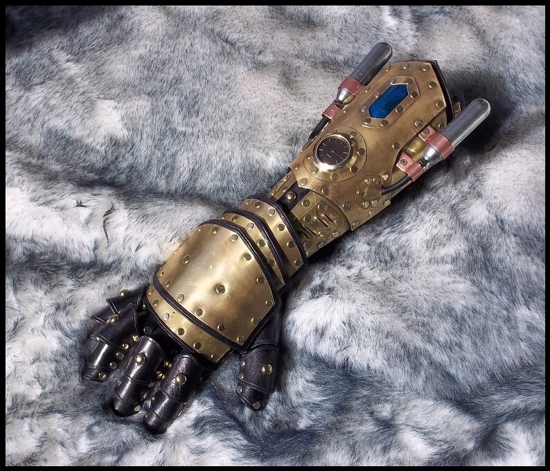 Steampunk Gauntlet Pneumatic Battle Fist Etsy