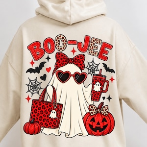 Preppy Leopard Ghost PNG, Boo Jee Ghost Shirt PNG, Boujee Halloween Ghost Design, Spooky Season Faux Sequin Pumpkin PNG, Digital Download