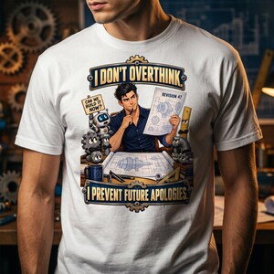Camiseta Ingeniero Cuidadoso, Regalo Divertido para Hombres, Camiseta Plano Ingenioso, Humor Desarrollador Software, Gráfica Planificador