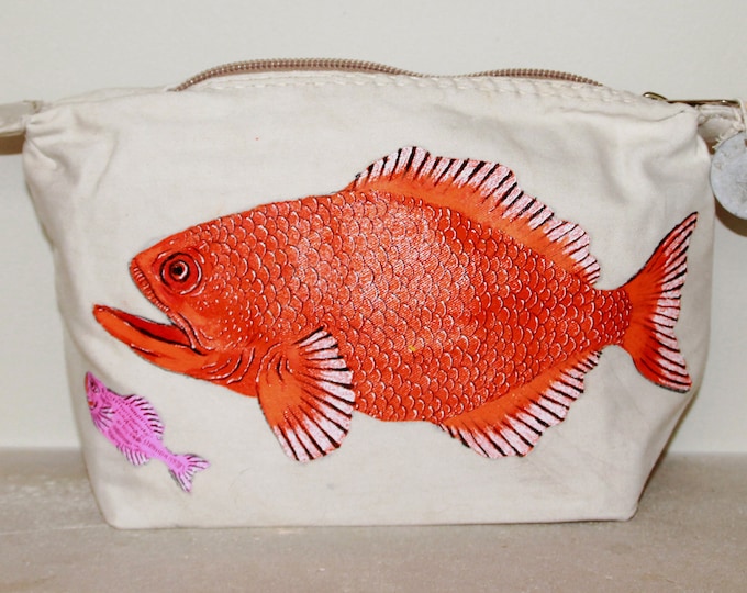 Ali Lamu Large Clutch Bag Natural Fish