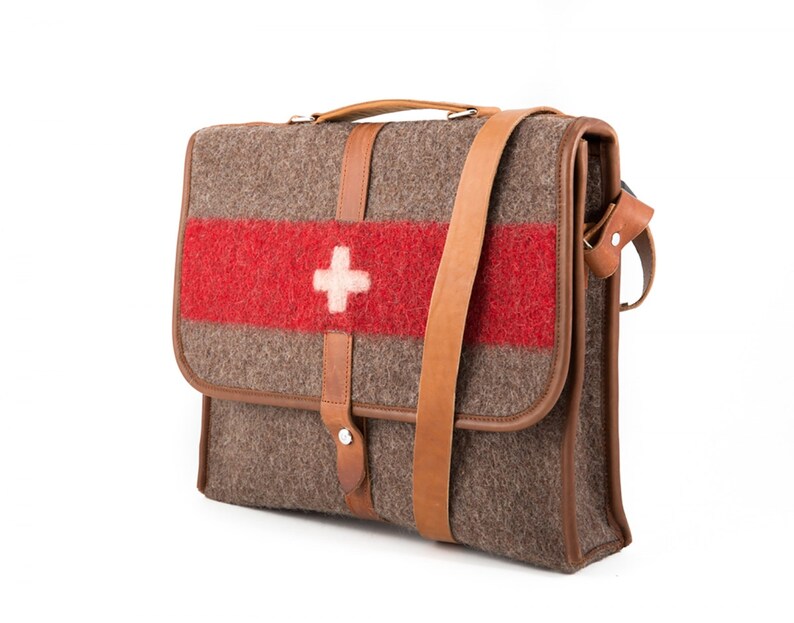 WD47 Swiss Army Recycling Blanket Laptop Bag by Karlen Swiss Etsy