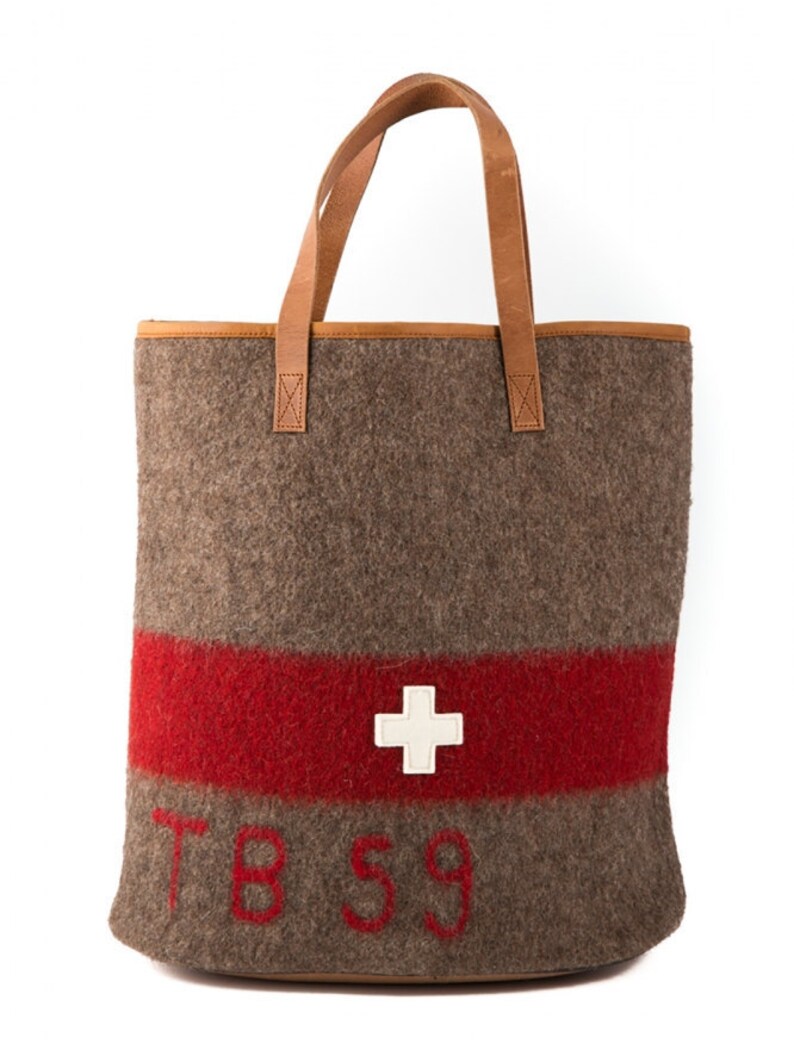 WD19 Swiss Army Blanket Shopper Bag by Karlen Swiss Etsy
