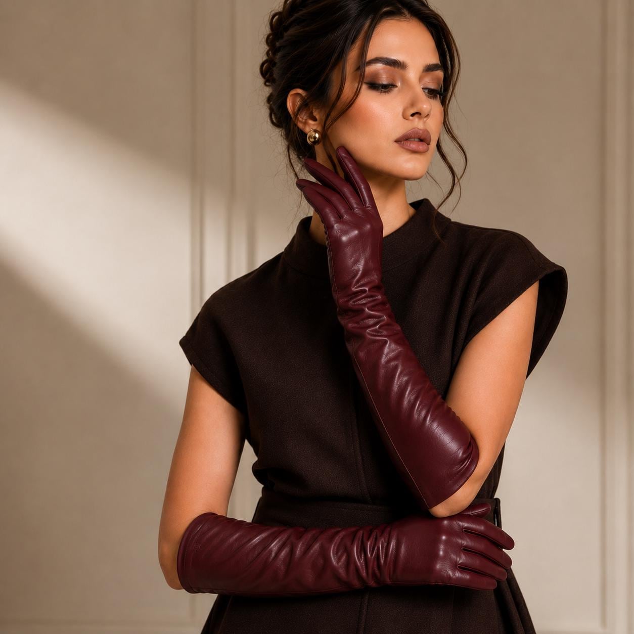 beautiful people バーガンディ ロンググローブ Burgundy gloves - Etsy 日本
