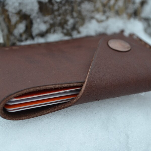 Leather Wallet-Men Wallet-Leather Card Holder Leather-Handmade Brown
