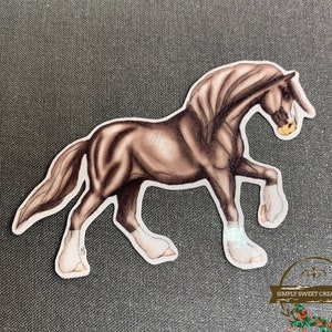 Bellissimo cavallo, adesivo cavallo, cavallo grigio, adesivo per laptop, adesivi pony, adesivo cavallo carino, decalcomania cavallo, arte cavallo, opere d'arte originali