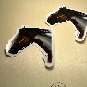 Bellissimo cavallo, adesivo cavallo, cavallo Palomino, adesivo per laptop, adesivi pony, adesivo cavallo carino, decalcomania cavallo, arte cavallo, opere d'arte originali